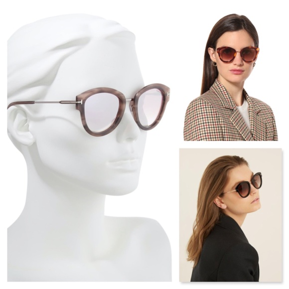 New TOM FORD Mia Rounded Havana Sunglasses - Picture 3 of 16